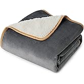 Bedsure Waterproof Dog Blankets for Small Dogs - Small Cat Blanket Washable for Couch Protection, Sherpa Fleece Puppy Blanket