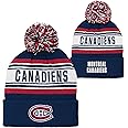 NHL Kids Youth 8-20 Official Primary Logo Sport Knit Cold Weather Cuffed Pom Beanie Hat