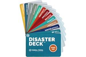 TERRA FRMA Disaster Deck - Emergency Disaster Survival Preparedness Tool - Waterproof Pocket Guide for Bug Out Bag Kit