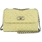 juctshee Tweed Crossbody Bag for Women,Elegant Quilted Shoulder Bag for Women,Evening Clutch for Weddings