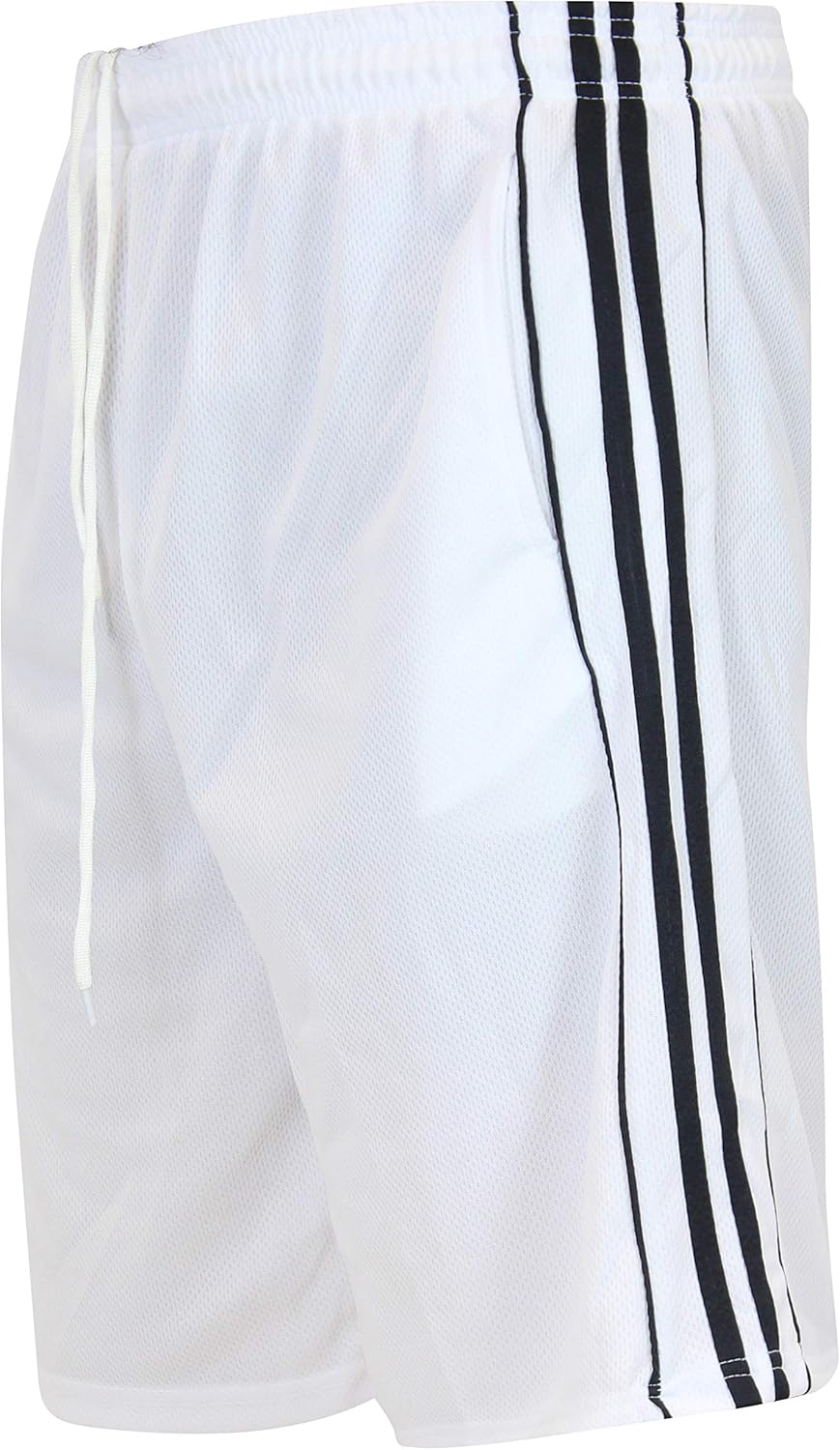 Real Essentials Boys' 5-Pack Mesh Active Athletic Performance Basketball Shorts with Pockets: Clothing