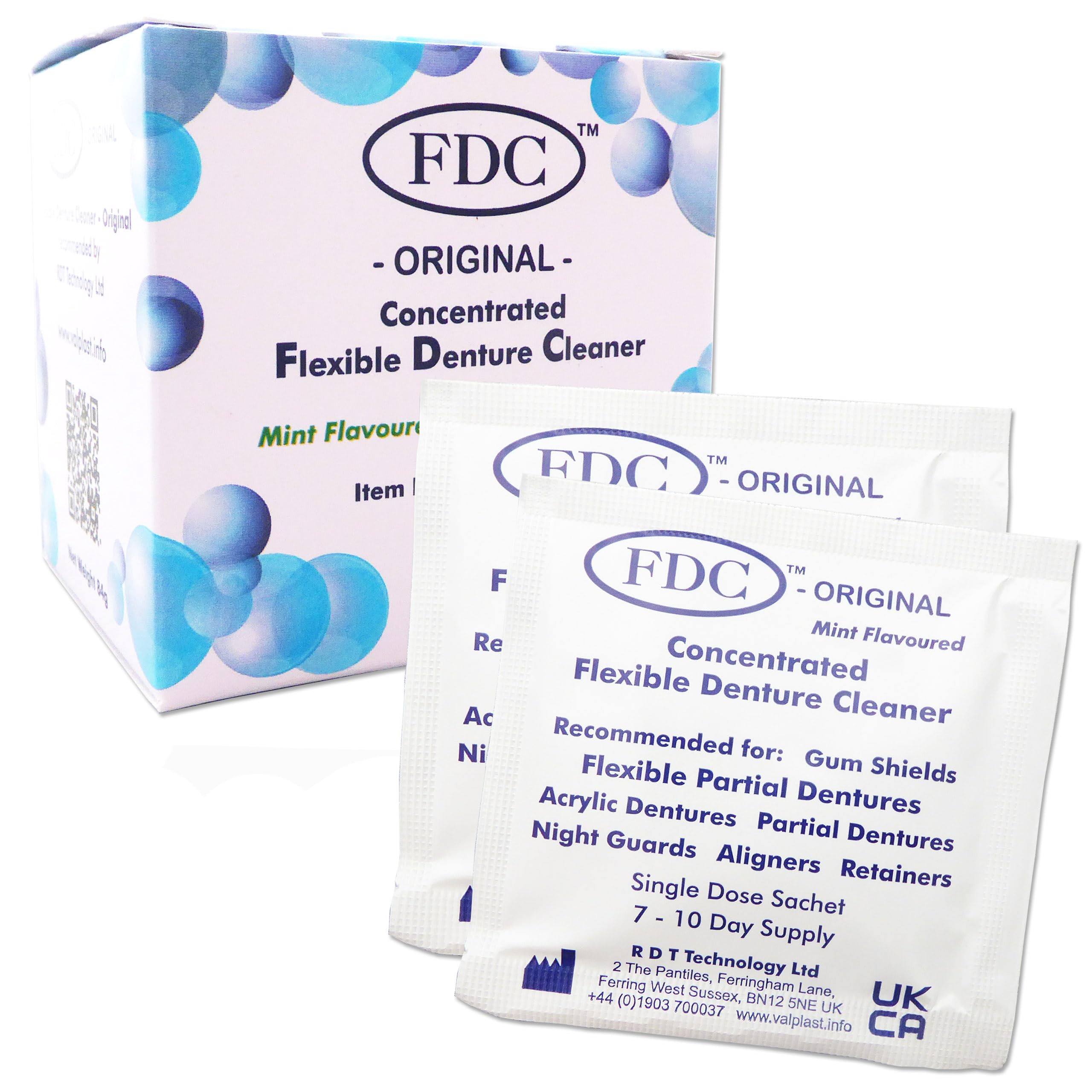 Flexible Denture Cleaner FDC ~ 3 Months Supply ~ Valplast & Other Dental Appliances (1 Box (3 Months Supply)) by FDC