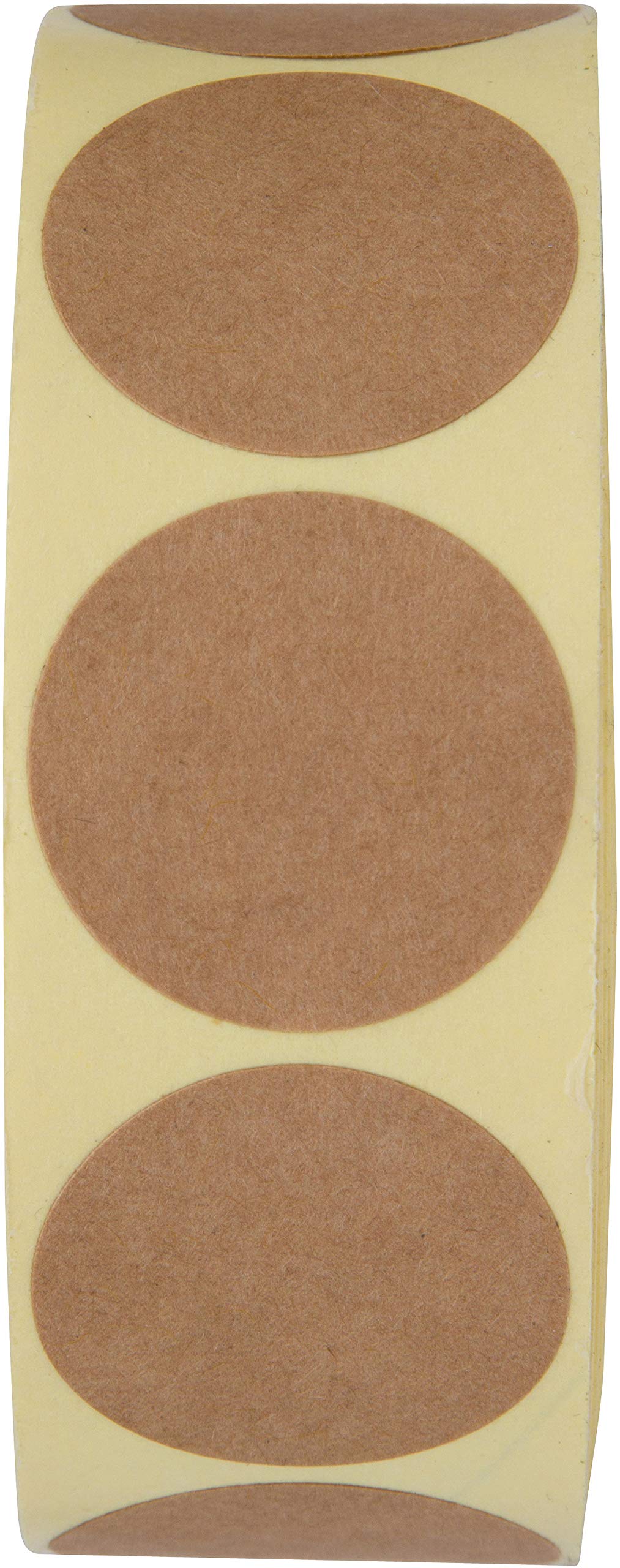 Camp Galaxy 1 Inch Natural Brown Kraft Stickers (1000 Total) - Round Blank Stickers for Store Owners, Crafts, Organizing, Jar and Canning Labels, Price Tags