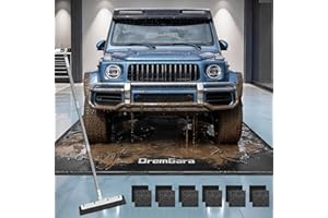 DremGara 7'9" x 16' Heavy-Duty Garage Floor Mat - Rain-Ready Waterproof Spill Containment Mat with 1.2" Raised Edges, 610GSM 