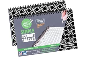 The Superior Register Personal Checkbook Register & Expense Tracker Notebook - Transaction Register for Personal Checkbook, Spending & Finance Journal - Compact 4x6 inch - Spiral-Bound - 2 Packs