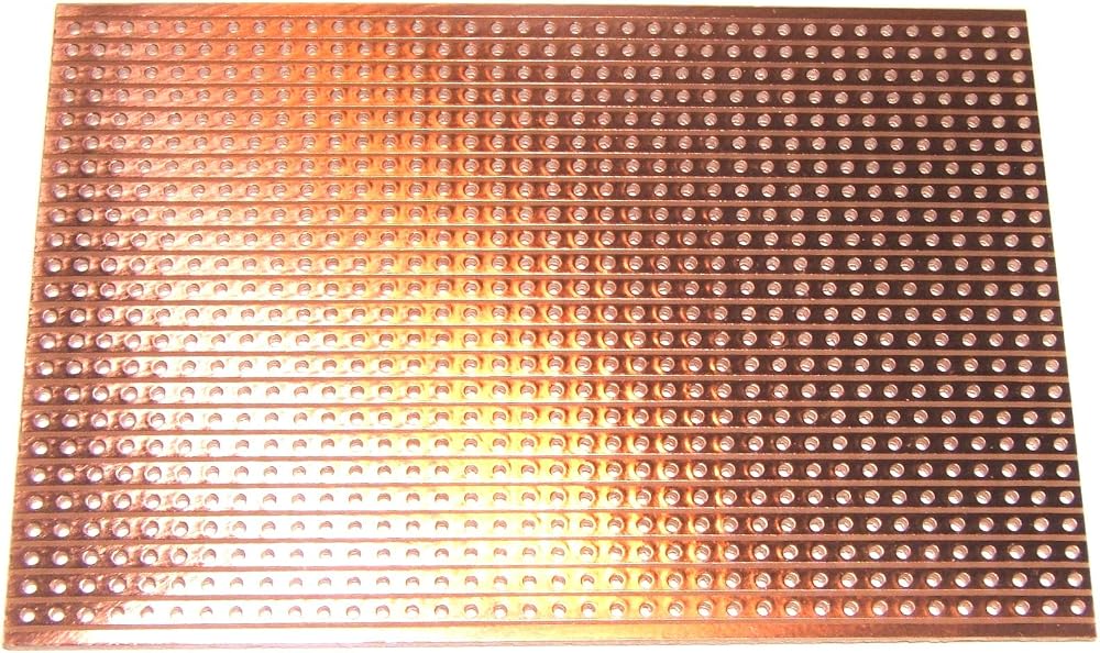 Rk Education Copper Veroboard Stripboard 64x95mm Pack of 5 Medium