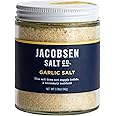Jacobsen Salt Co. Garlic Salt – Kosher Sea Salt, Non-Iodized Made in USA, Non-GMO, Steak Seasoning, Garlic Flavored, Real Salt – 3.38oz