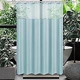 Gibelle Waffle Weave Shower Curtain with Mesh Top