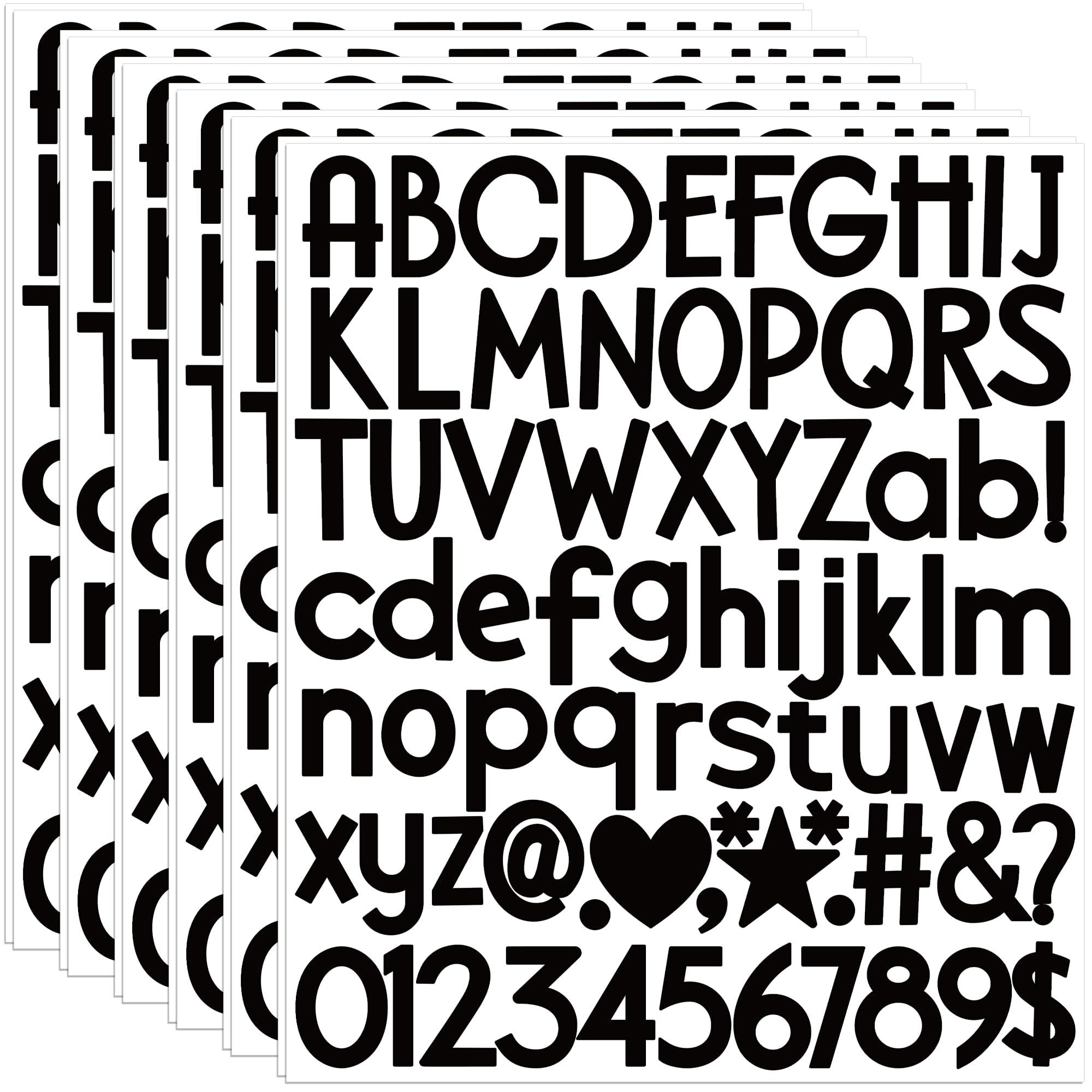 12 Sheets Letter Stickers 900 Alphabet Stickers