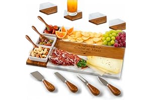 Personalized Charcuterie Board, Marble Cheese Boards for Bridal Shower Gifts, Perfect Housewarming Gifts for Couples, Custom 