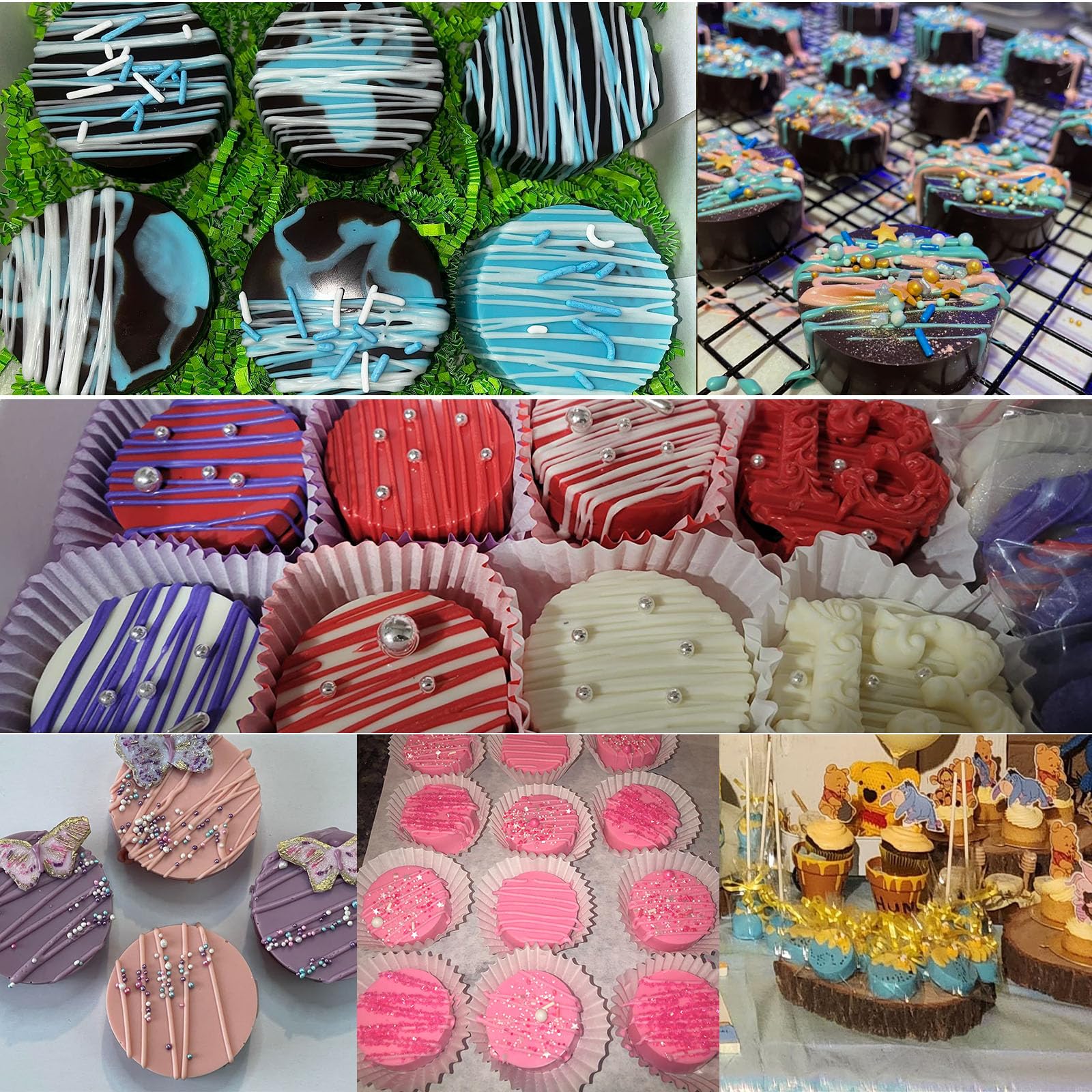 Round Chocolate Cookie Molds,SAGOOITS 12-Cavity Cylinder Chocolate Silicone Molds for Covered Oreo, Cookies Candy Jelly Mini Cakes and Muffin(2 PCS)