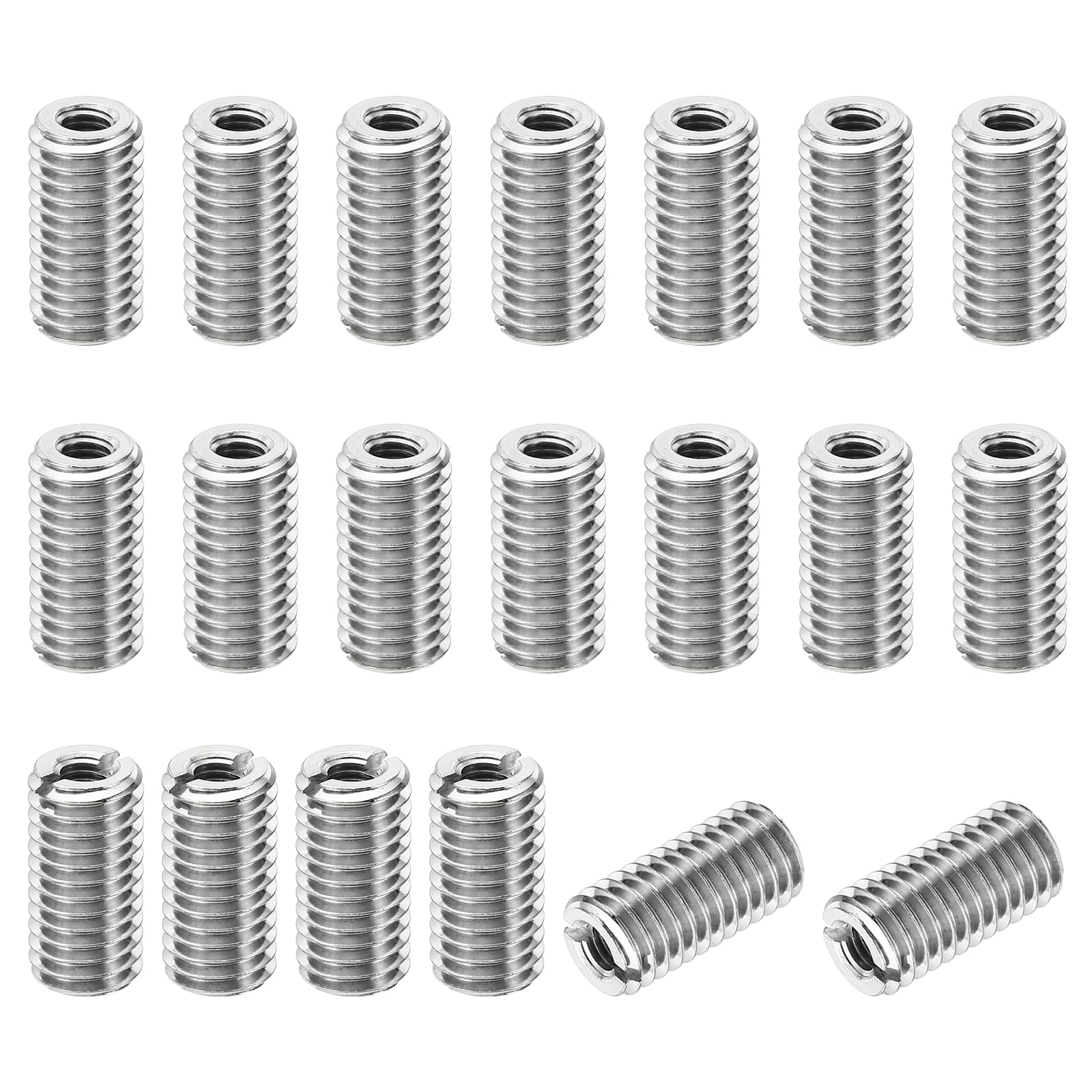 PATIKIL Thread Adapters Sleeve Reducing Nut, 20 Pcs M10x1.5 Male to M5x0.8 Female Repairing Insert Nut Screw Reducer Stainless Steel Fastener 20mm