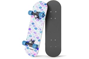 Rude Boyz 17" Micro Complete Skateboard | Maple Wood | ABEC 7 Bearings | Double Kick Concave Deck | Kids Skateboard, Ideal Toddler Cruiser Ages 2-5