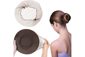 MAOPAOBEAUTY 144pcs Hair Nets for Food Service Workers - 20 Inch Brown Hair Nets for Women & Men, Buns & Sleeping Hair Nets, Breathable Snood Caps for Kitchen, Restaurant, and Salon