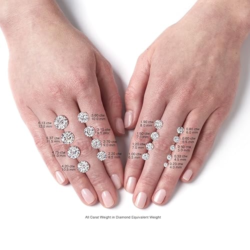 Forever Brilliant White Gold Moissanite Engagement Ring size