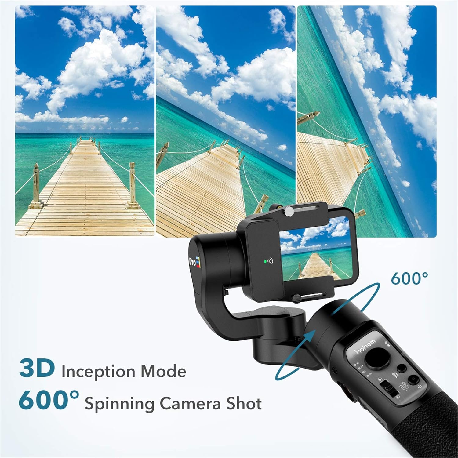 3-Axis Gimbal Stabilizer for GoPro 8 Action Camera Handheld Gimbal Tripod Mount Splash-Proof Wireless Control for Gopro Hero 8, 7, 6, 5, 4, 3, Osmo Action, SJ CAM, YI Cam, Sony RX0 – Hohem iSteady Pro3 : Camera & Photo