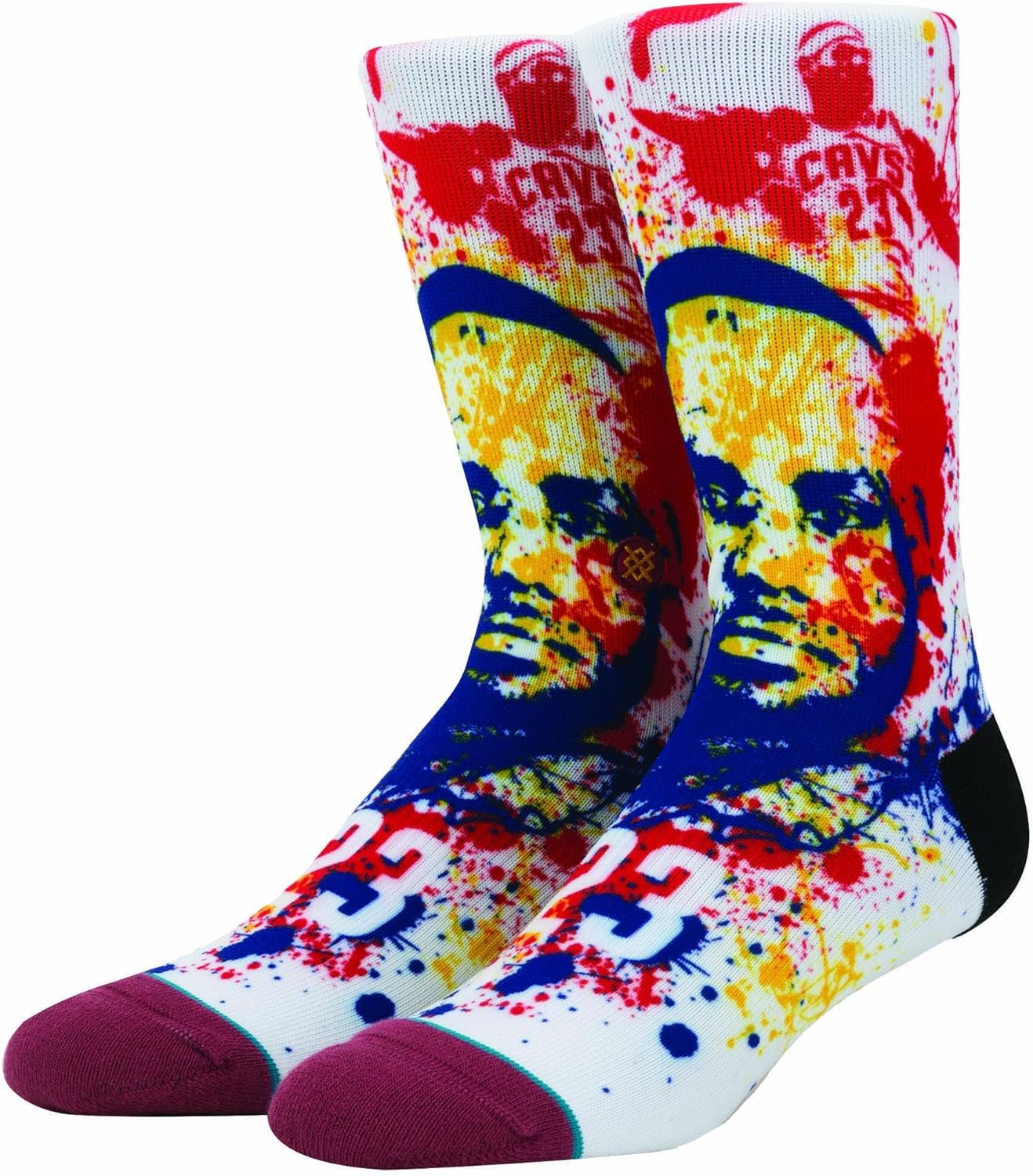 Stance calcetines de salpicaduras de LeBron James Cleveland ...
