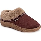 MUK LUKS Women's Charlee Velvet Clog Slipper, Merlot, Small