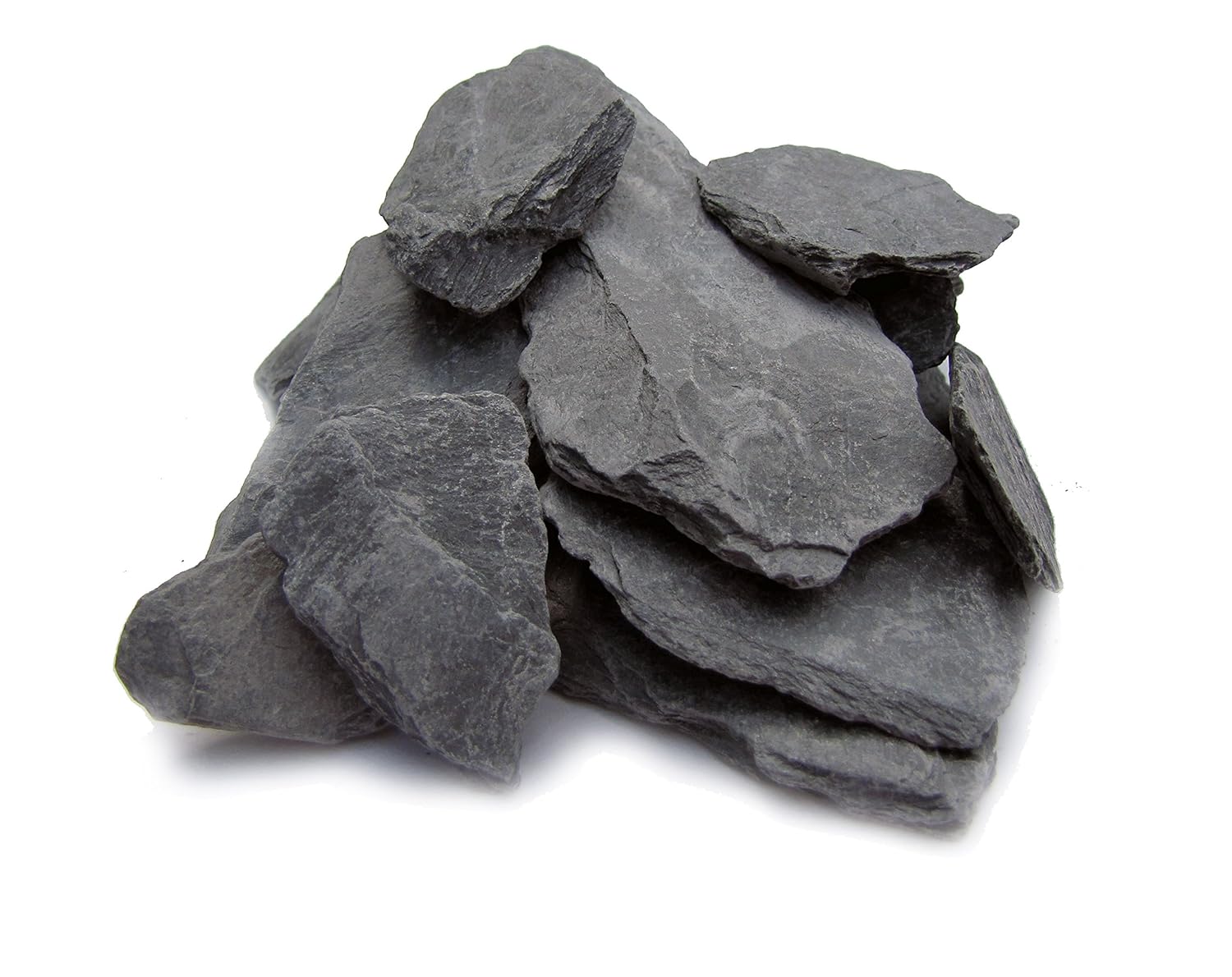 Natural Slate Stone -1 to 3 inch Rocks for Miniature or Fairy Garden, Aquarium, Model Railroad & Wargaming