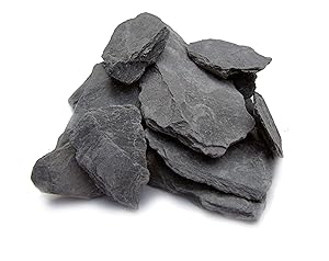 Natural Slate Stone -1 to 3 inch Rocks for Miniature or Fairy Garden, Aquarium, Model Railroad & Wargaming