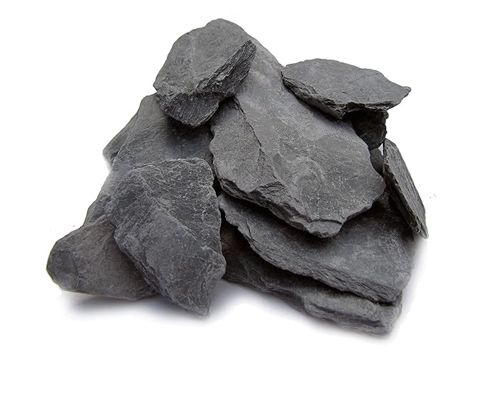 Natural Slate Stone -1 to 3 inch Rocks for Miniature or Fairy Garden, Aquarium, Model Railroad & Wargaming