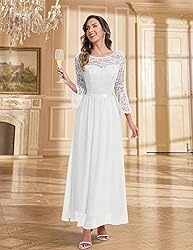 Wedtrend Women's Bridal Shower Dress, 3/4 Sleeve
