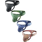 iKingsky Men's Quick-dry Bulge Thong Colorful T-back Underwear Stretch Sporty Under Panties for Men