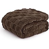 Bedsure GentleSoft Twin Blanket for Bed Brown - Super Soft Cozy Blankets for Women Men Girls, Cute Fuzzy Fleece Throws for Bedroom Couch, 60x80 Inches