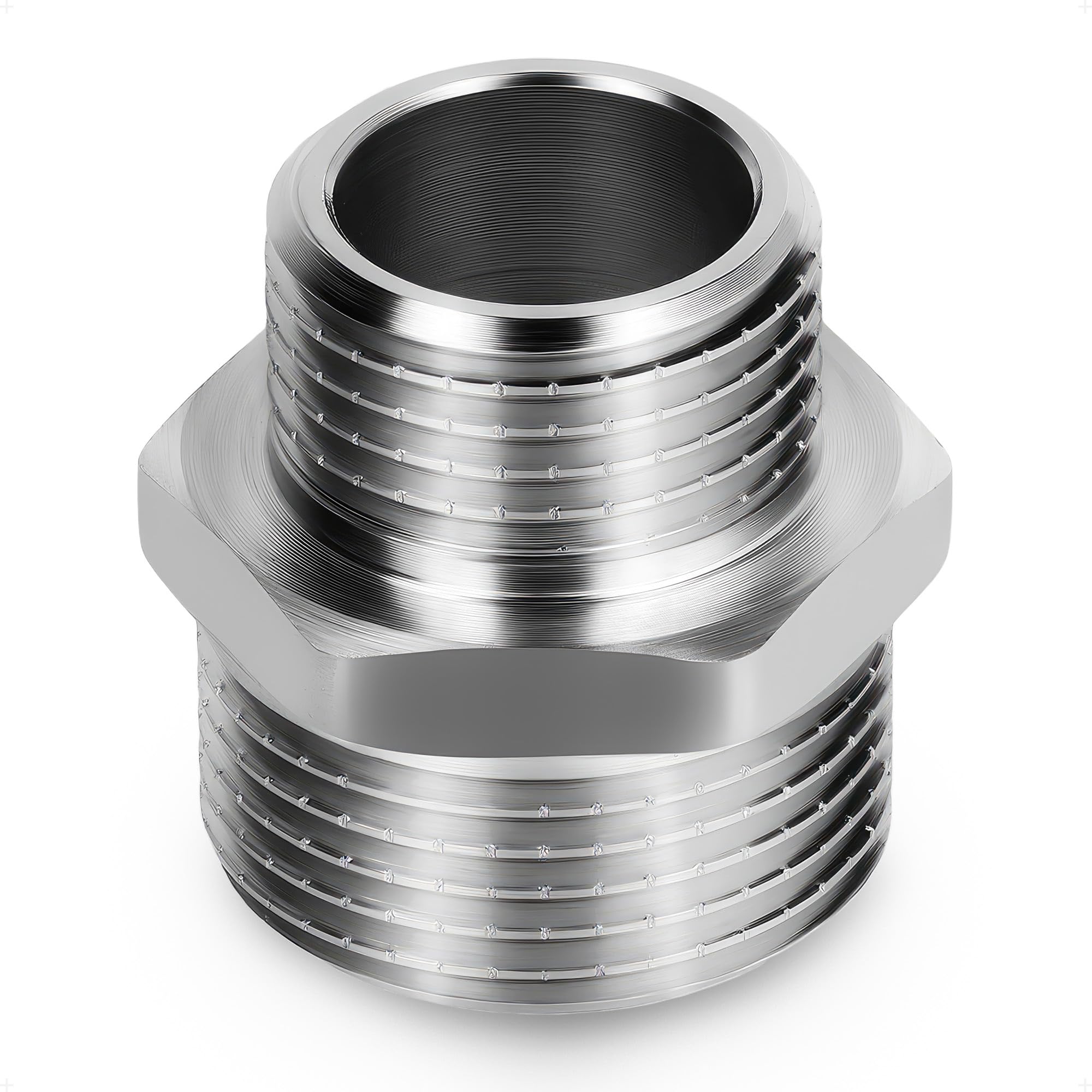 BFG Plumbing Fittings Water Pipe Nipple Reduction Connector 1/2" BSP Male x 3/4" BSP Male, BSP Fittings, Plumbing Joints and Connections, Chrome-Plated Brass, 10 Bar, Max. Temp. 95°C, BSP Connector