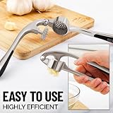 Zulay Kitchen Premium Garlic Press Set - Rust Proof, Easy-Squeeze Differs view 5