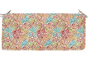 FUNHOME Outdoor Bench Cushion Covers,45" x 18" x 3", No Insert! Patio Cushion Covers for Outdoor Furniture,Water Resistant Patio Loveseat Cushion Covers 1 Pack, Corinthian Dapple (Covers ONLY)