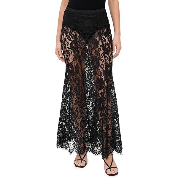 GGUHHU Women's High Waist Button Down Quilted Skirt - Thick, Warm With Pockets (Black)