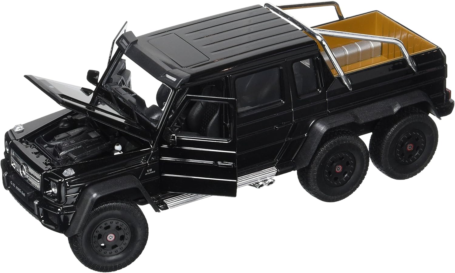 Welly bk Mercedes Benz G63 Amg 6x6 Scale 1 24 Scale Black Amazon Co Uk Toys Games