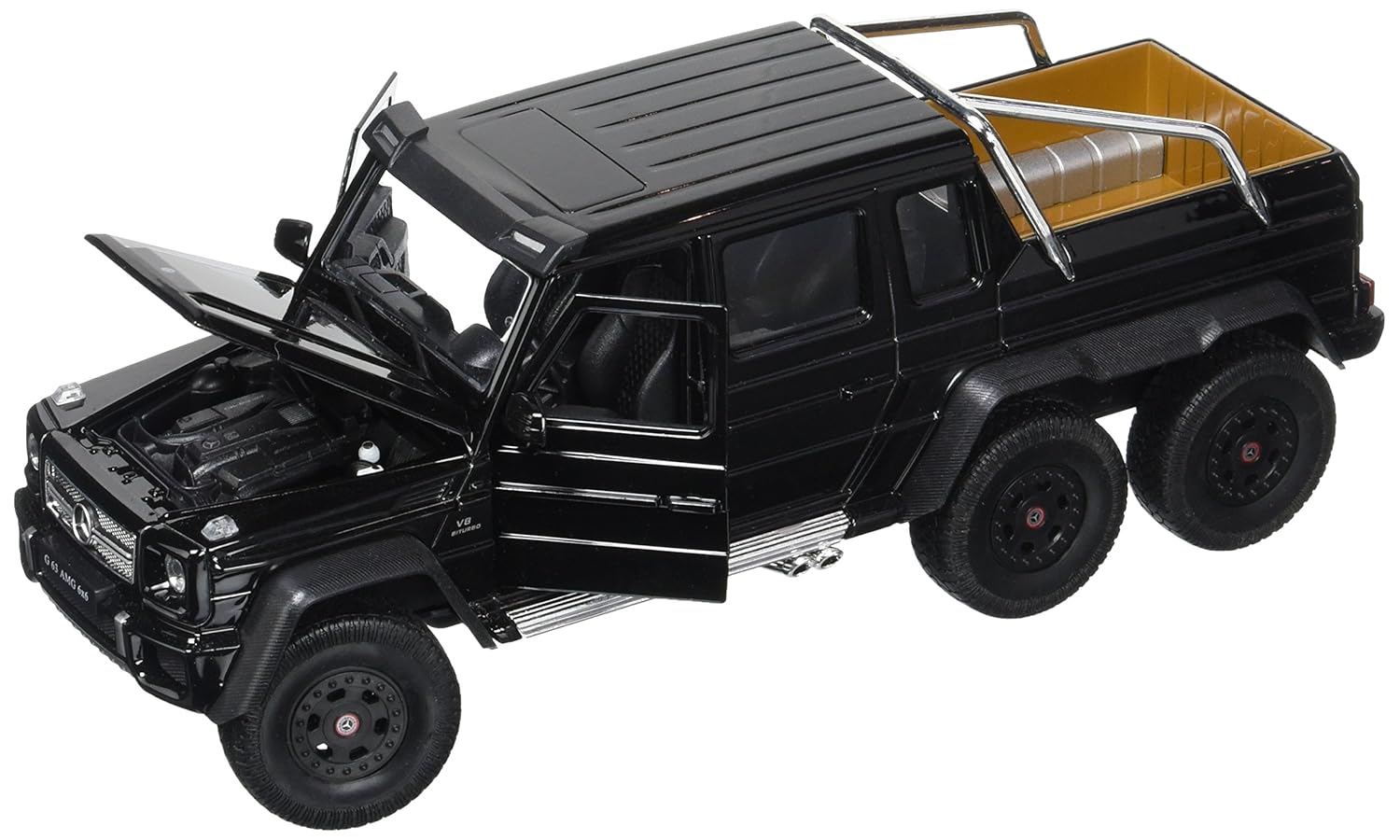 Welly 24061bk Mercedes Benz G63 Amg 6x6 Scale 1 24