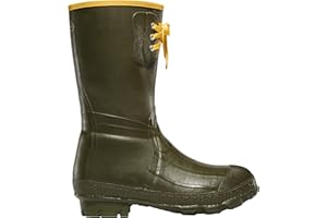 LaCrosse Men’s 12” Insulated Pac Rubber Boots with Foam Insulated, Premium Natural Rubber Construction, and Grippy Cleated Outsole