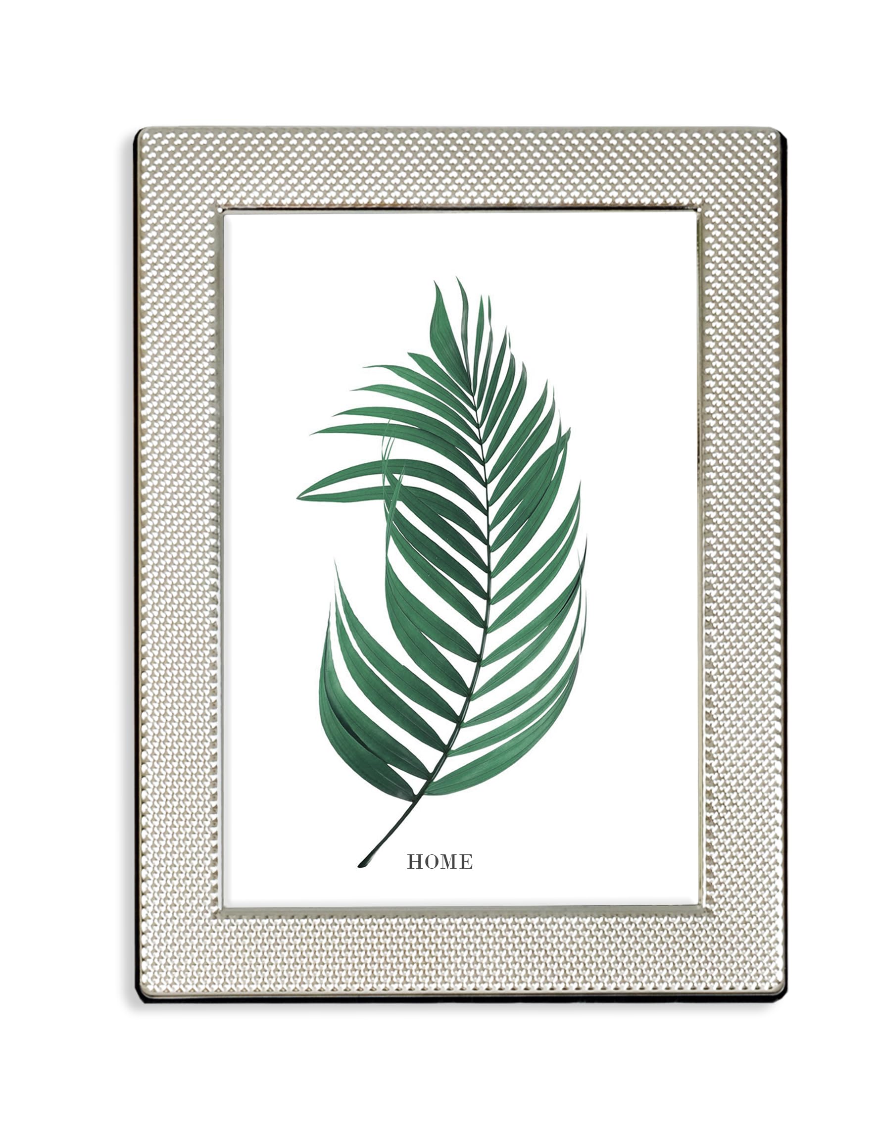 Inov8 Framing Tarnish Resistant Silver Plated Picture Frame - Full Pin Dot Design for 10x8 Inch(25x20cm) Photo