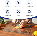 Kitchenville Glass Cutting Board 16x12 Tempered Counter Protector view 2