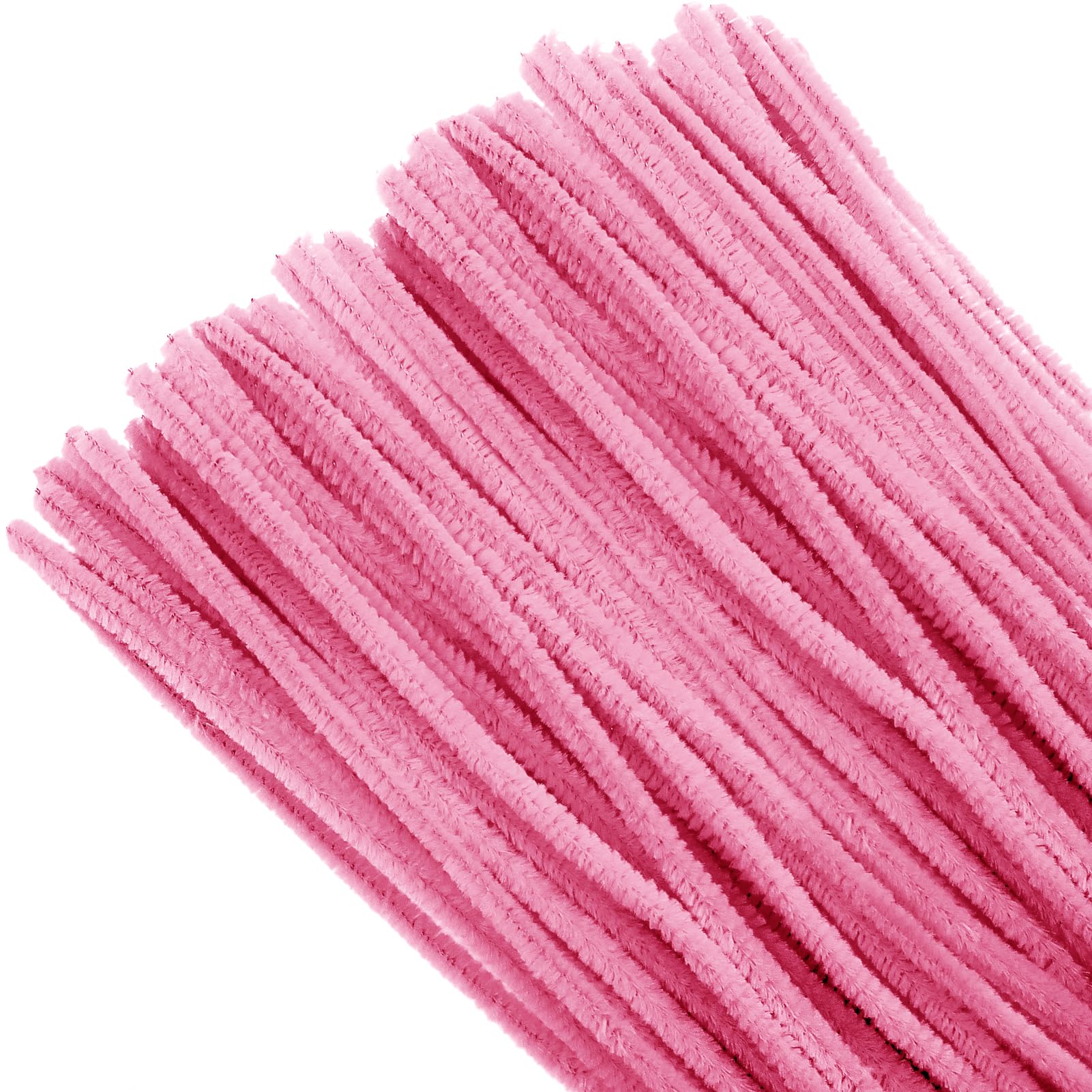 Toaob Pipe Cleaners Pink for Crafts Pack of 100 Chenille Wire Pipe Cleaners Long 30 x 0.6 cm Pipe Cleaner Crafts for DIY Craft Projects