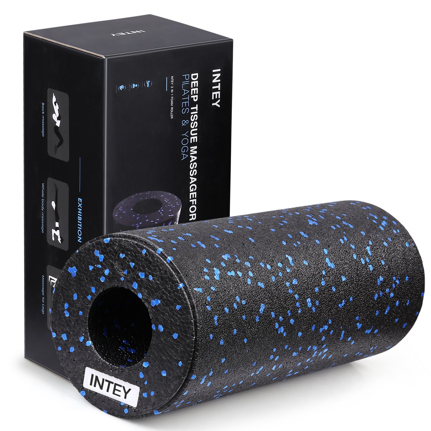 INTEY Foam Roller Rouleau Massage en Mousse pour Massage en Profondeur, Détente Myofasciale, Douleur Musculaire et Soulagement de la Raideur