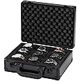Comlly Metal Watch Box, 9-Slot Watch Case, Removable Watch Pillows, Watch Box Organizer, Gift for Loved Ones, Black aluminum，Christmas Gifts