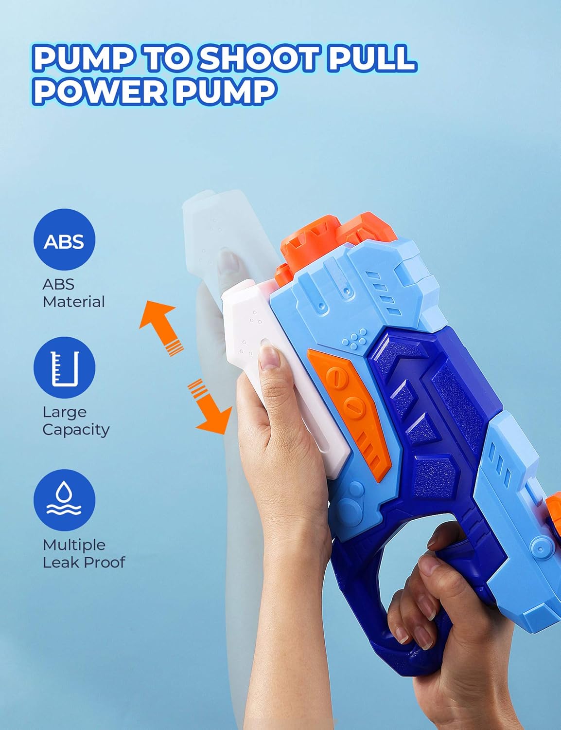 Water Guns for Kids, 2 Pack 30ft Range Super Squirt Guns 600CC Water Soaker Blaster Toys Gifts for Boys Girls Children Summer Swimming Pool Beach Sand Outdoor Garden Party Water Fighting Play Toys: Toys & Games