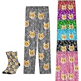 Custom Pajama Pants for Men & Women, Personalized Sleepwear with Photo Face Text, Funny Pj Bottoms for Christmas Gifts