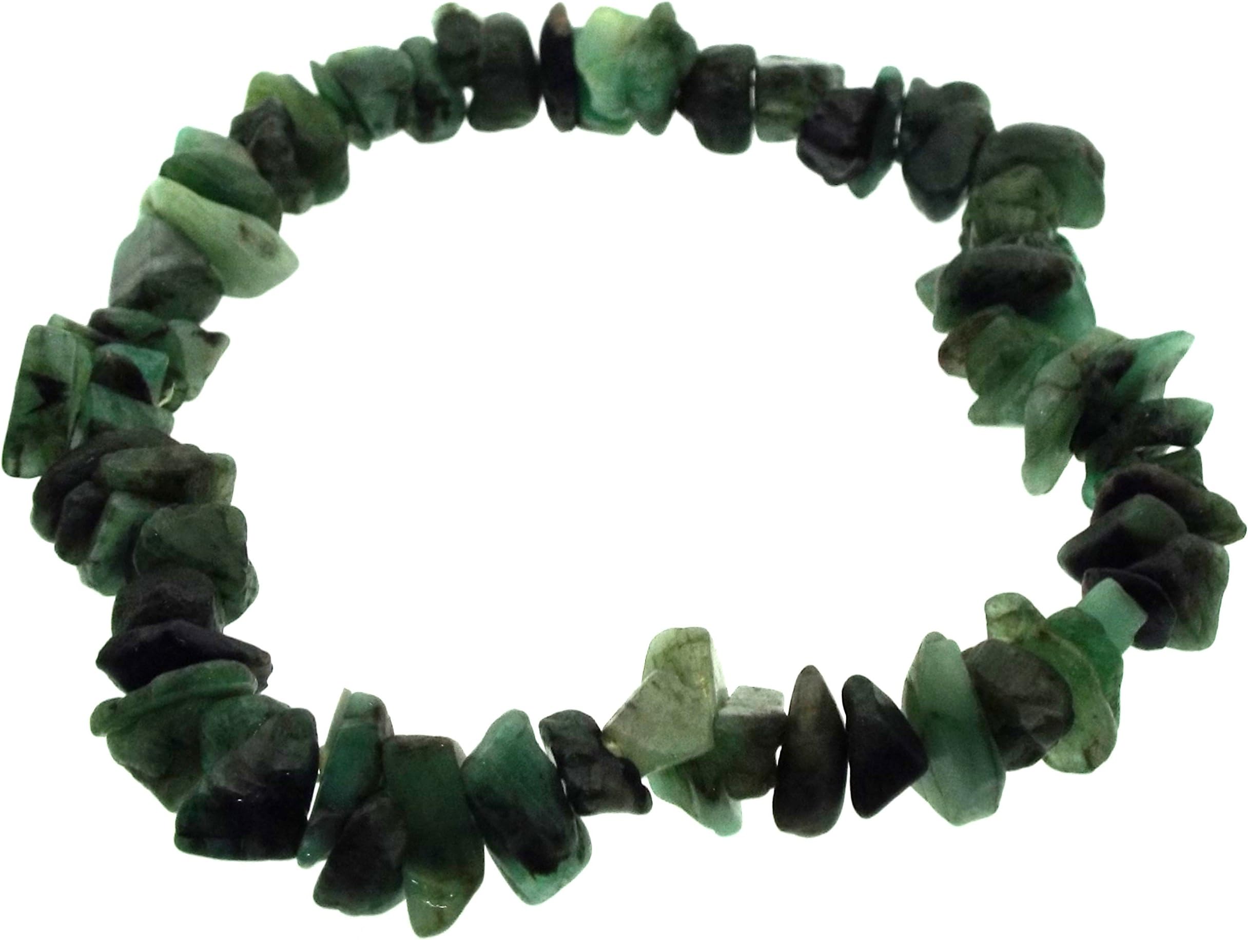 Emerald Gemstone Chip Bracelet