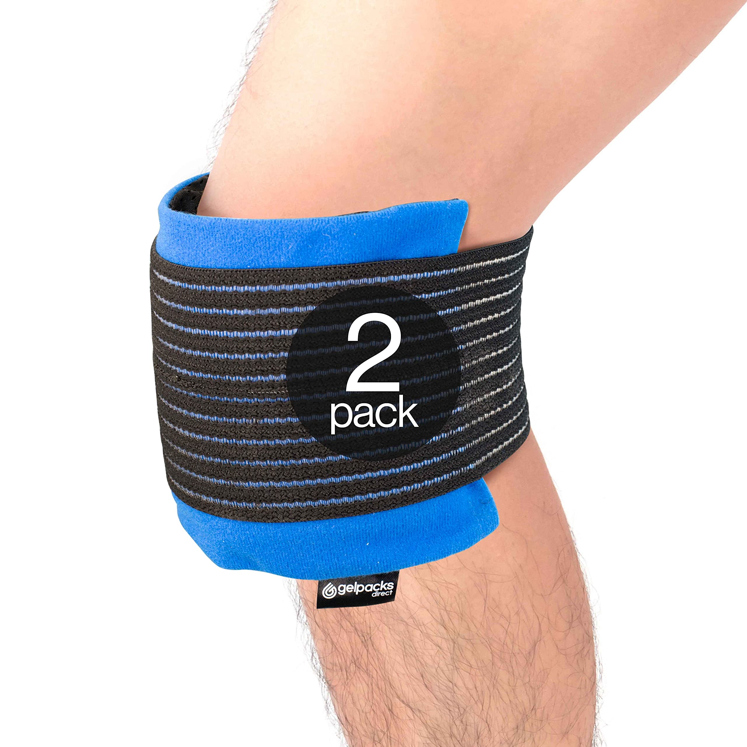 Gelpacks Direct - Reusable Knee Ice Pack Wrap for Sports Injuries & Knee Pain Relief (Pack of 2). 3-in-1 Hot and Cold Compress Knee Support for Arthritis, Replacement Surgery, Swelling & Joint Pain.