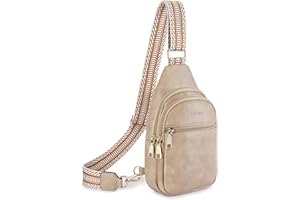 Telena Sling Bag for Women Crossbody Fanny Packs for Women Leather Sling Chest Bag with Adjustable Strap Cinnamon Brown