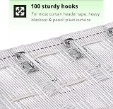 H&S Curtain Hooks Metal 100pcs Curtain Header Tape Drapery Hooks 3 cm view 4