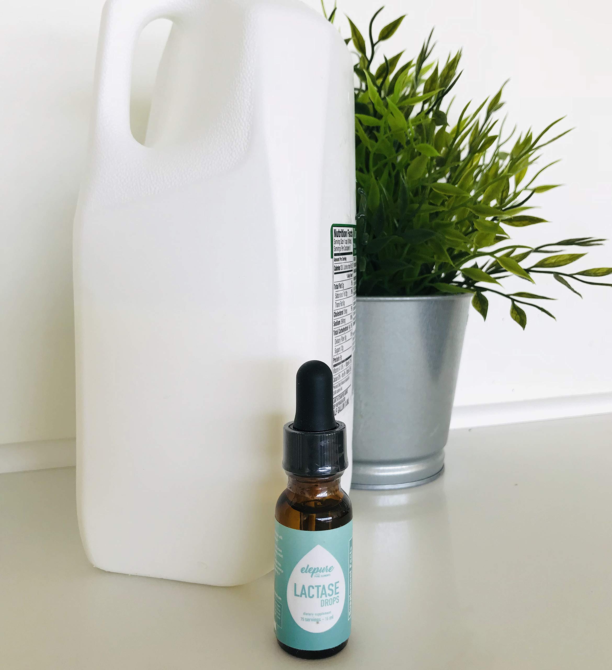 100 Servings Lactase Drops Elepure Lactose Intolerance Enzyme 20