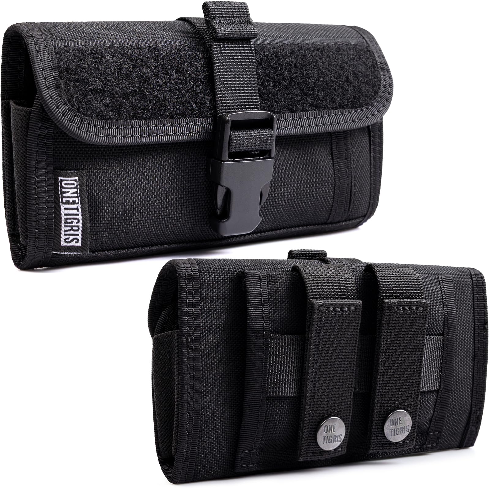 OneTigris Phone Pouch, Tactical Cellphone Holster with MOLLE Strap and Quick Release Buckle, for iPhone 17/Air/17 Pro/16/16 Pro/15/15 Pro/14 Pro/13 Pro, for Galaxy S25/S24/S23/S22/S21
