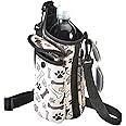Smooth Trip AquaPockets Water Bottle Holder - Insulating Neoprene Water Bottle Sling Bag with Phone Pouch and Adjustable Strap for Walking and Hiking - Fits up to 32 oz. Bottles