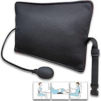 POPIPEN Inflatable Lumbar Support Pillow for Office Chair and Car Seat, Back Support Cushion with Air Pump for Reducing Lower
